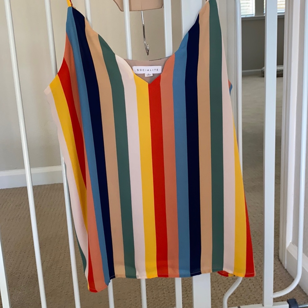 Socialite color block tank
